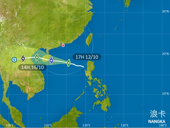 熱帶風暴浪卡路線-香港財經時報-HKBT